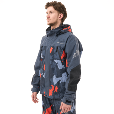 Мембранная куртка QUAD 2.0 Man Grey - Orange Camo 1