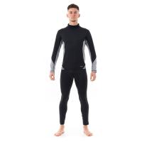 Термобелье мужское зимнее с высоким воротом Black-Gray