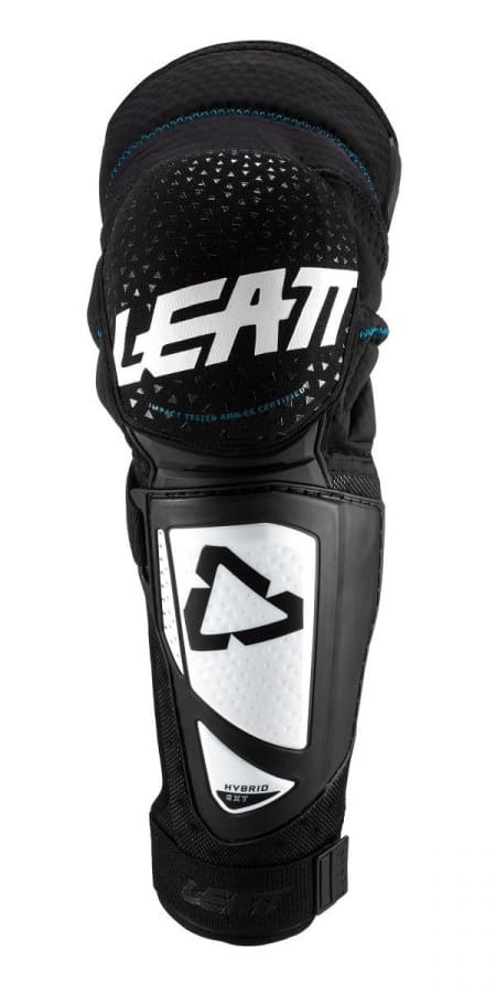 Наколенники подростковые LEATT 3DF Hybrid Knee & Shin Guard EXT Junior, Черно-белый One Size